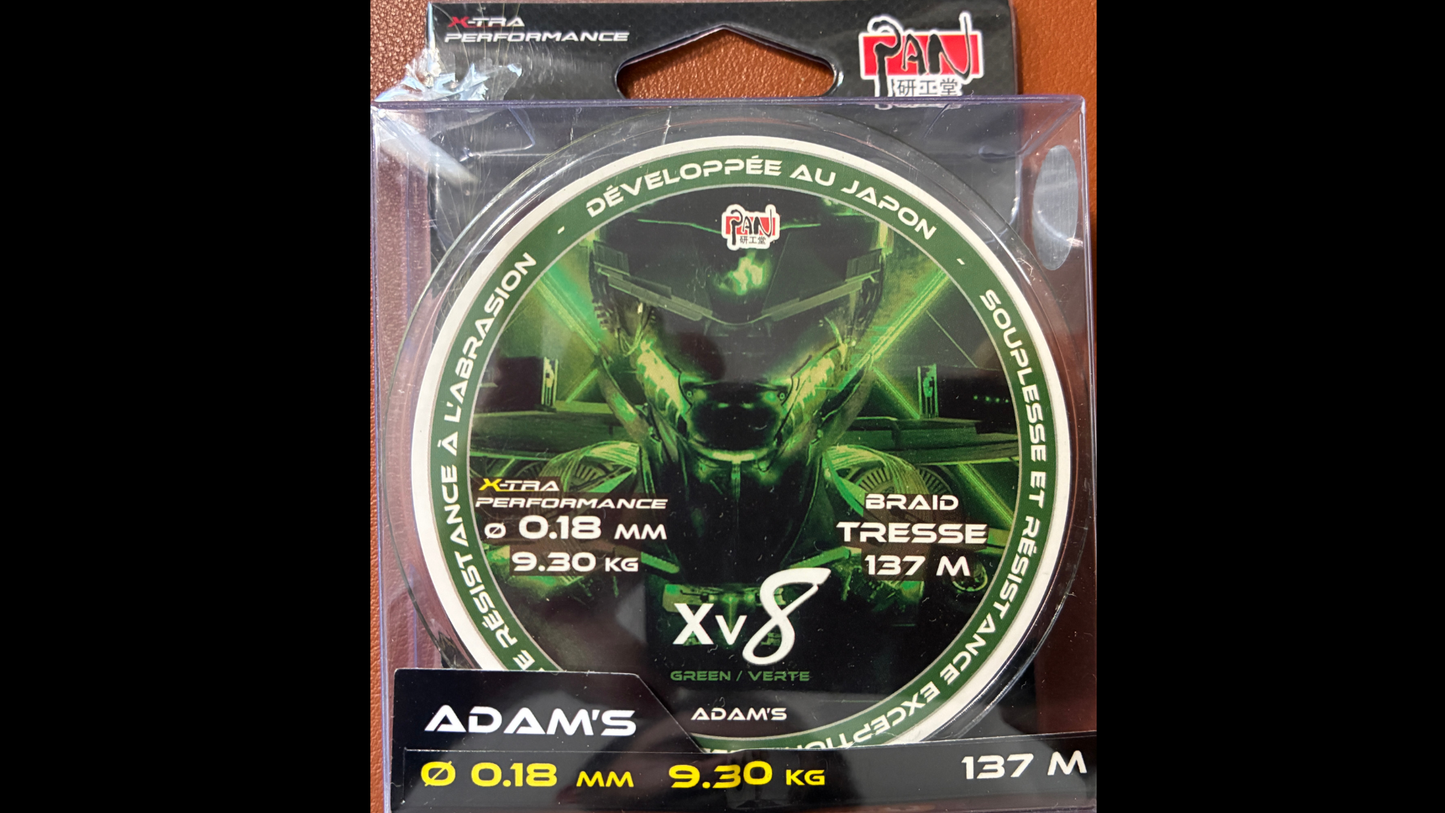 Tresse ADAM'S XV8 137m Verte